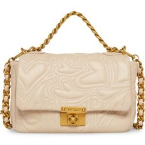 Betsey Johnson Quilted Foldover Flap Satchel Crossbody NWT
